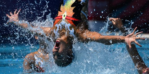 Όλη η ένταση της προσπάθειας σε ένα κλικ: Στιγμιότυπο από το Παγκόσμιο Πρωτάθλημα Υγρού Στίβου στη Βουδαπέστη 