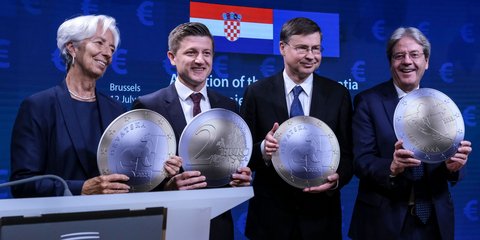 Τελετή υποδοχής του ευρώ στην Κροατία