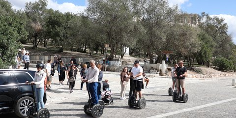 Tourists in Athens