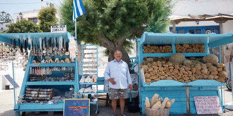 Ο σφουγγαράς στους Λειψούς που έκανε δώρο έα φυσικό σφουγγάρι στον Κυριάκο Μητσοτάκη