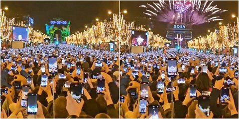 Η viral εικόνα από την αλλαγή του χρόνου στο Παρίσι 