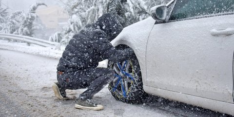 Τοποθέτηση αντιολισθητικών αλυσίδων