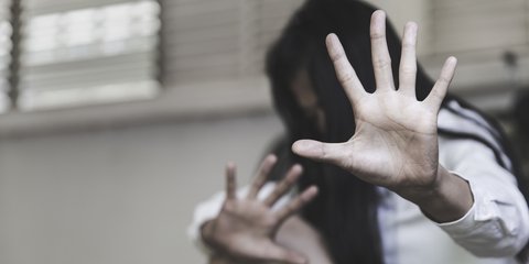 Female victim of domestic violence