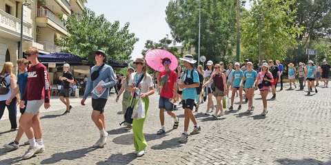 Πλήθος τουριστών στην Αθήνα 