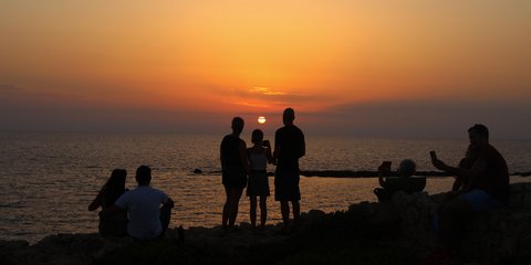 Δύση του ηλίου στην Μεθώνη