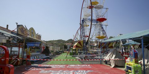 To λούνα παρκ στο Πευκοχώρι Χαλκιδικής