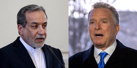 O ειδικός απεσταλμένος των ΗΠΑ Στιβ Γουίτκοφ και ο υπουργός Εξωτερικών του Ιράν Αμπάς Αραγκτσί/