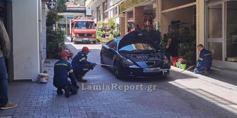 Οι προσπάθειες των πυροσβεστών να εντοπίσουν το φίδι