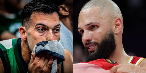 Final 4: Κώστας Σλούκας -Εβάν Φουρνιέ με την απογοήτευση ζωγραφισμένη στα πρόσωπά τους 