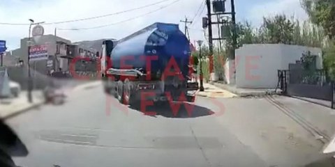 Βυτιοφόρο συγκρούεται με μηχανή