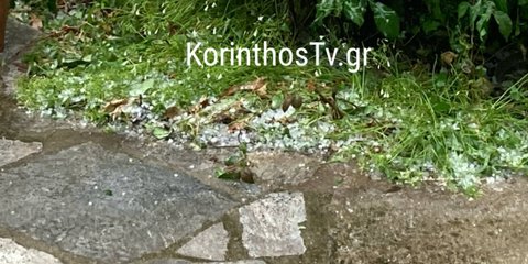 Ισχυρή χαλαζόπτωση στη Λαύκα Στυμφαλίας -Ζημιές σε κηπευτικά και αμπέλια, δείτε βίντεο