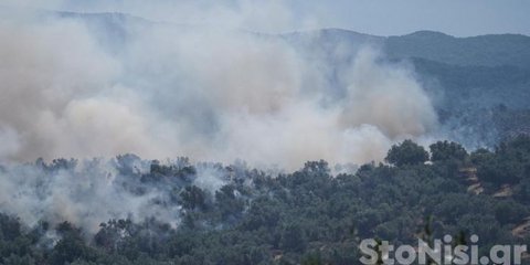 Φωτιά στο Σκαλοχώρι Λέσβου