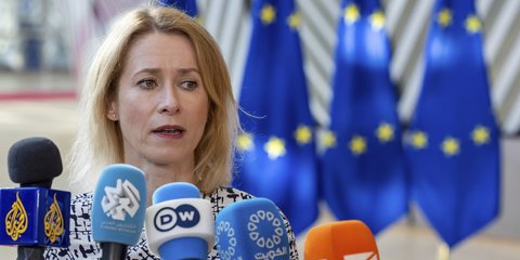 Κάγια Κάλλας προσερχόμενη στο Συμβούλιο
