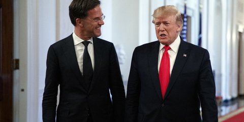 Μαρκ Ρούτε και Ντόναλντ Τραμπ στον Λευκό Οίκο