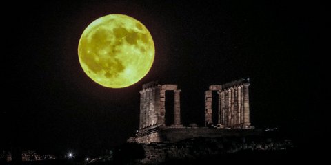 Αυγουστιάτικη Πανσέληνος στο Σούνιο 