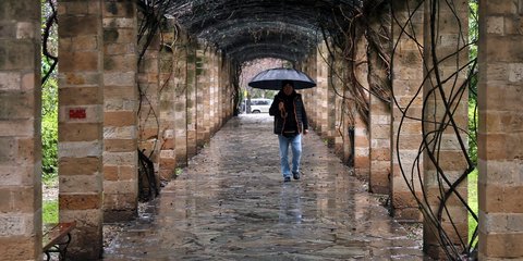 Κρύο και βροχή στον Εθνικό Κήπο