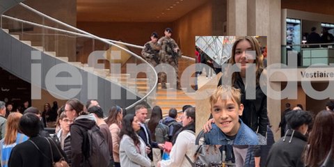 Η Δανάη Χέντερστεντ με τον αδελφό της Λουκάς Χέντερστεντ που ήταν μέσα στο Λούβρο όταν έγινε η ληστεία.