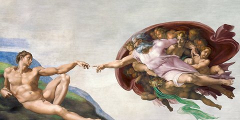 Η «Δημιουργία του Αδάμ», έργο του Ιταλού καλλιτέχνη Μικελάντζελο