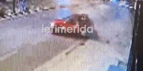 Το ΙΧ που ενεπλάκη στο τροχαίο