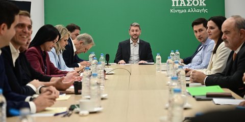 Ο Νίκος Ανδρουλάκης στη συνεδρίαση της ΠΓ της ΚΟΕΣ