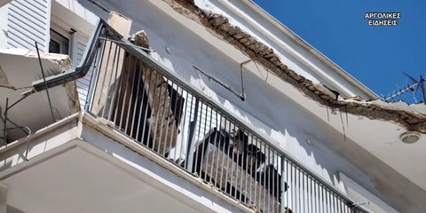 Το μπαλκόνι που κατέρρευσε στο Άργος