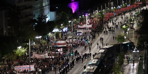 Η μεγάλη πορεία για την 52η επέτειο από την εξέγερση του Πολυτεχνείου
