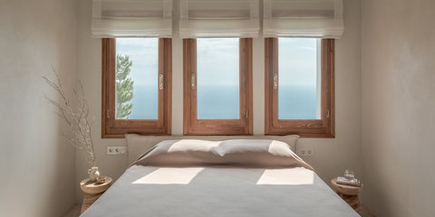 παράθυρα θάλασσα κρεβάτι Πήλιο