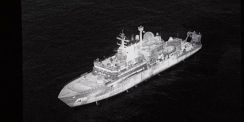 Εικόνα του ρωσικού κατασκοπευτικού πλοίου Yantar, το οποίο δραστηριοποιείται στα βόρεια παράλια της Σκωτίας