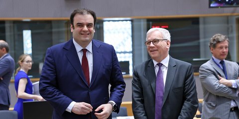 Ο Κυριάκος Πιερρακάκης συνέδριο της ECOFIN