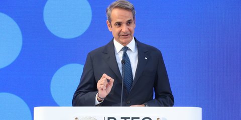 Ο Κυριάκος Μητσοτάκης στο P-TEC 