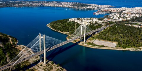 Εντυπωσιακή η νέα γέφυρα της Χαλκίδας από ψηλά