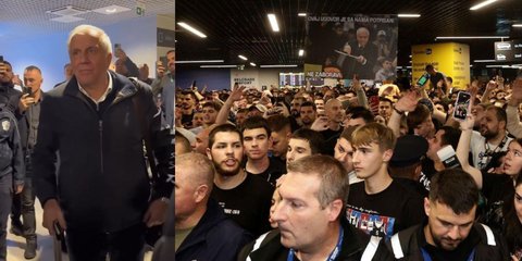 Χιλιάδες οπαδοί της Παρτιζάν στο αεροδρόμιο για να υποδεχτούν τον Ομπράντοβιτς και να τον πείσουν να μη φύγει