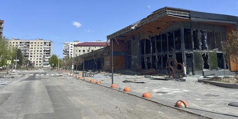 Η ερειπωμένη πόλη του Ποκρόβσκ, στην ανατολική Ουκρανία