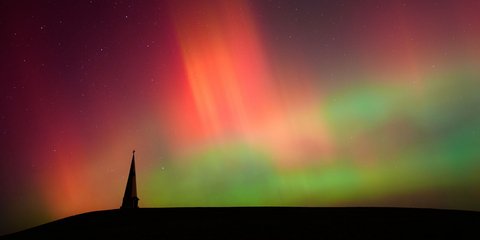 Εντυπωσιακό τοπίο με το Βόρειο Σέλας να είναι ορατό στο Κάνσας