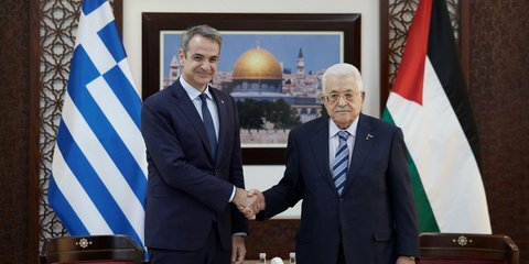 Κυριάκος Μητσοτάκης, Μαχμούντ Αμπάς