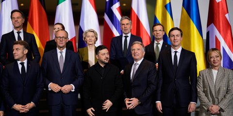 Βολοντίμιρ Ζελένσκι, Στιβ Γουίτκοφ και Ευρωπαίοι ηγέτες στο Βερολίνο