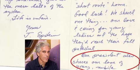 Η κάρτα που αποδίδεται στον Τζέφρι Επστάιν και αναφέρεται ανοιχτά στον Ντόναλντ Τραμπ