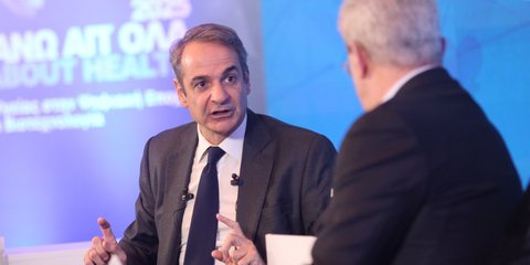 Ο πρωθυπουργός Κυριάκος Μητσοτάκης με τον Νίκο Χατζηνικολάου