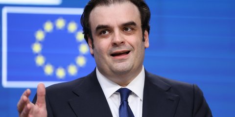 Ο Κυριάκος Πιερρακάκης μετά την εκλογή του ως πρόεδρος του Eurogroup 