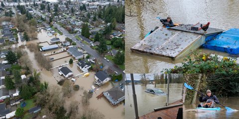Σφοδρές πλημμύρες στην πολιτεία της Ουάσιγκτον 