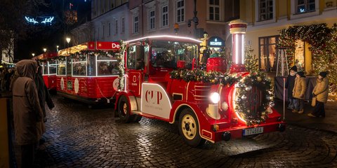 Χριστουγεννιάτικο τρένο στο Βίλνιους της Λιθουανίας