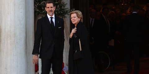 Η Άννα Μαρία και ο Παύλος ντε Γκρες στην κηδεία του τέως βασιλιά Κωνσταντίνου