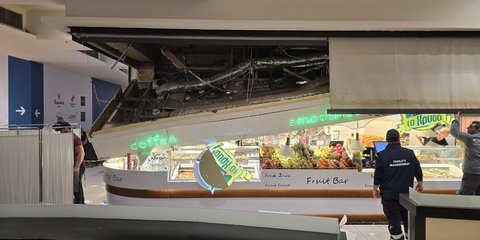 Έπεσε τμήμα της οροφής σε εμπορικό κέντρο στη Θεσσαλονίκη