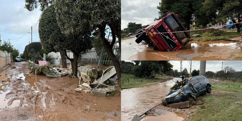Οι καταστροφές που προκάλεσε η κακοκαιρία στη Βάρη