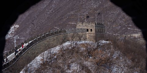 Βόλτα στο χιονισμένο Σινικό Τείχος