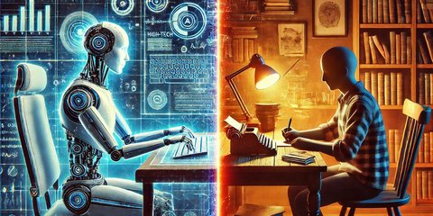 Ένα παλαιότερο, σχεδόν αναλογικό προσόν επιστρέφει με εκκωφαντικό τρόπο στο κέντρο της αγοράς: η ικανότητα να γράφεις και να αφηγείσαι καθαρά / MIDJOURNEY