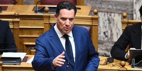 Ο Αδωνις Γεωργιάδης στη Βουλή