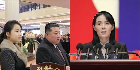 Ο Κιμ Γιονγκ Ουν με την κόρη του, Κιμ Τζου Άε και δίπλα η αδελφή του, Κιμ Γιο Τζονγκ 