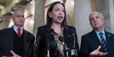 Η νικήτρια του Νόμπελ Ειρήνης 2025 και ηγετική φυσιογνωμία της αντιπολίτευσης στη Βενεζουέλα, Μαρία Κορίνα Ματσάδο 