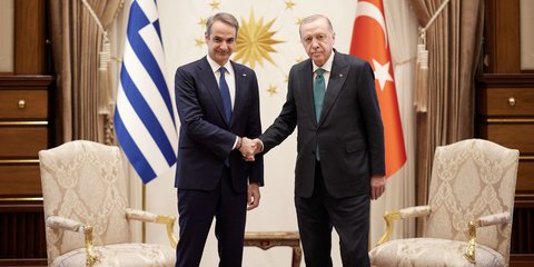 Μητσοτάκης χειραψία Ερντογάν